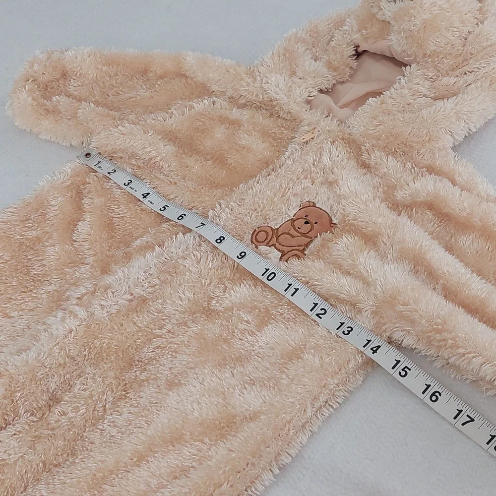 Tan Teddy Bear Baby Hooded Onesie/Costume NWOT